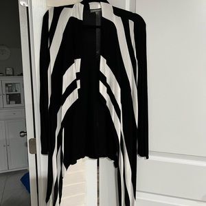 Black and white waterfall sweater